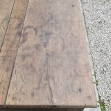 Old rustic farm table in solid oak 19th - 1m12