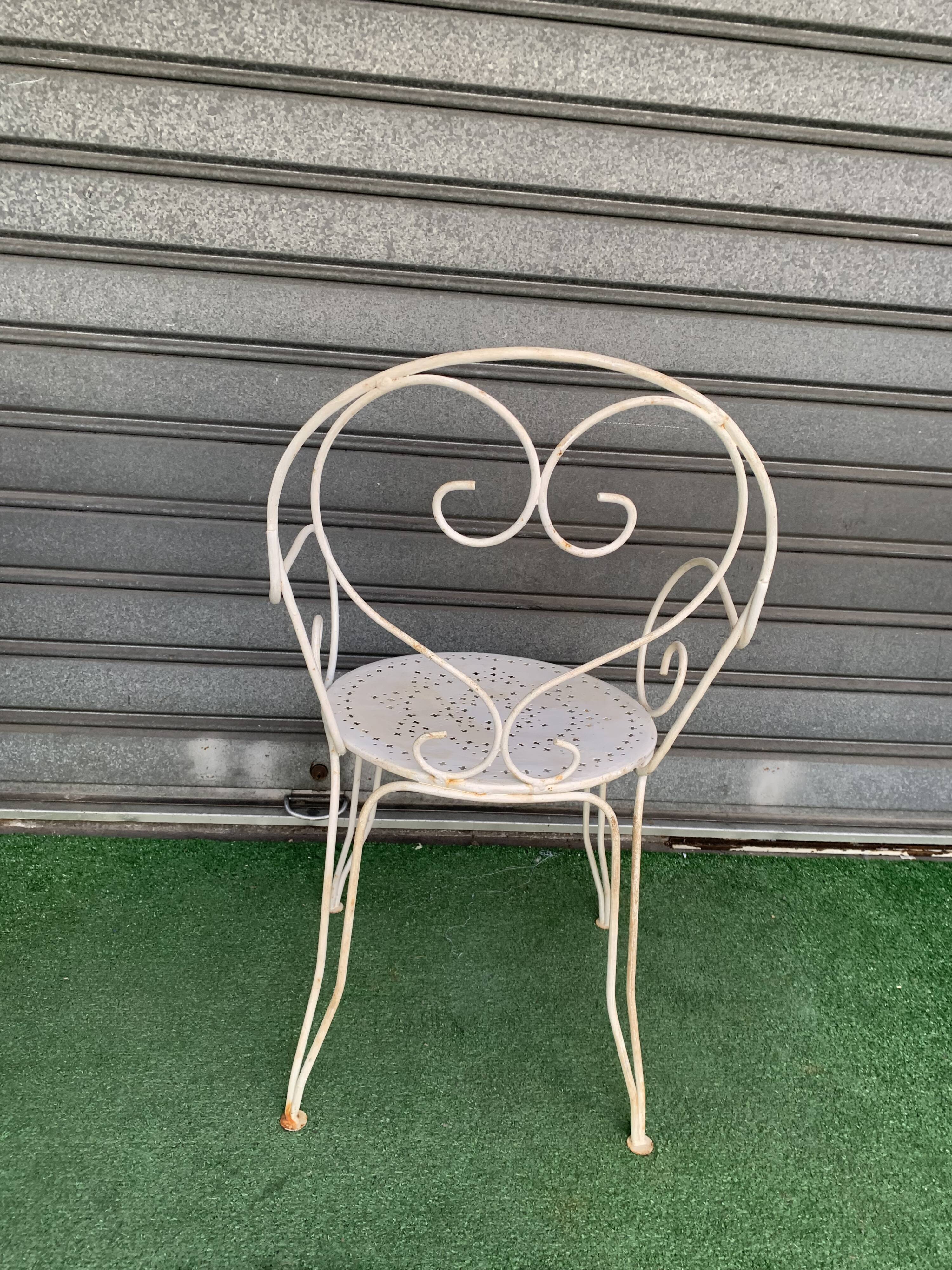 Wrought iron garden set 1960s