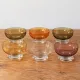 Set of 6 vintage multicoloured glass dessert bowls – 1970s