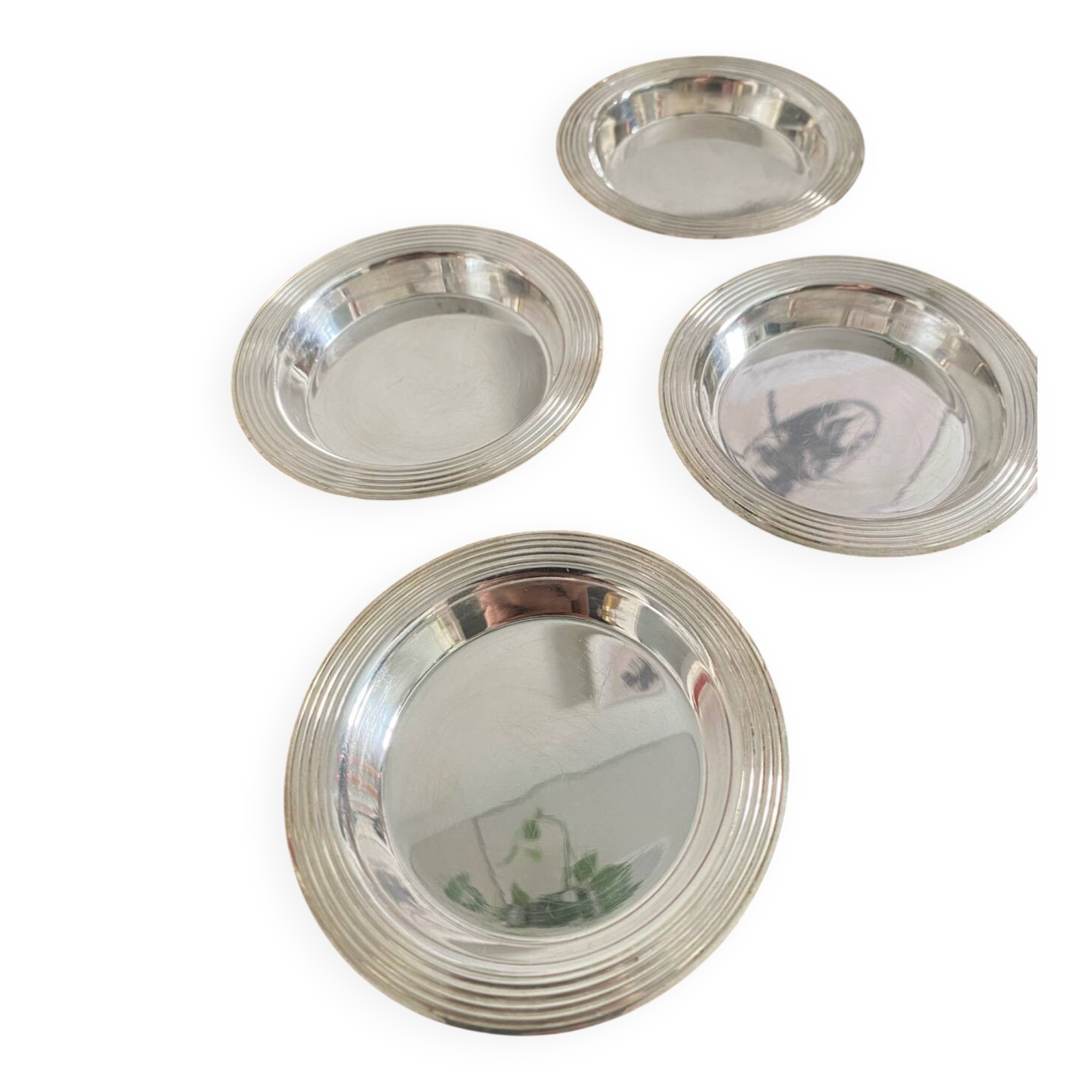Christofle - 4 silver-plated coasters