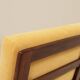Pair of vintage curved beech armchairs, refurbished – Corduroy fabric
