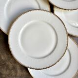 6 gold Limoges porcelain dessert plates