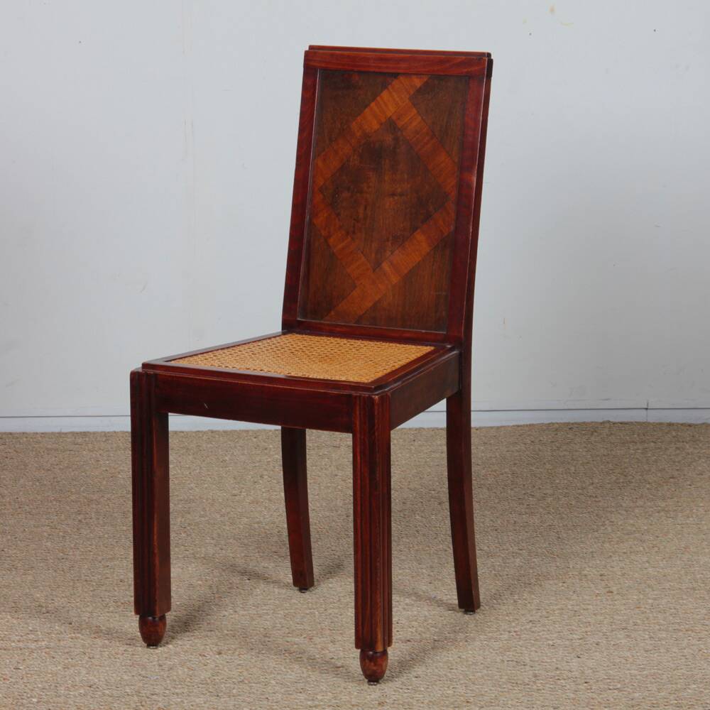 Suite de 6 chaises en bois des années 1930-40
