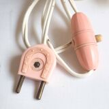 Small pink glass lamp