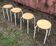Suite de 4 tabourets style industriel bois et métal