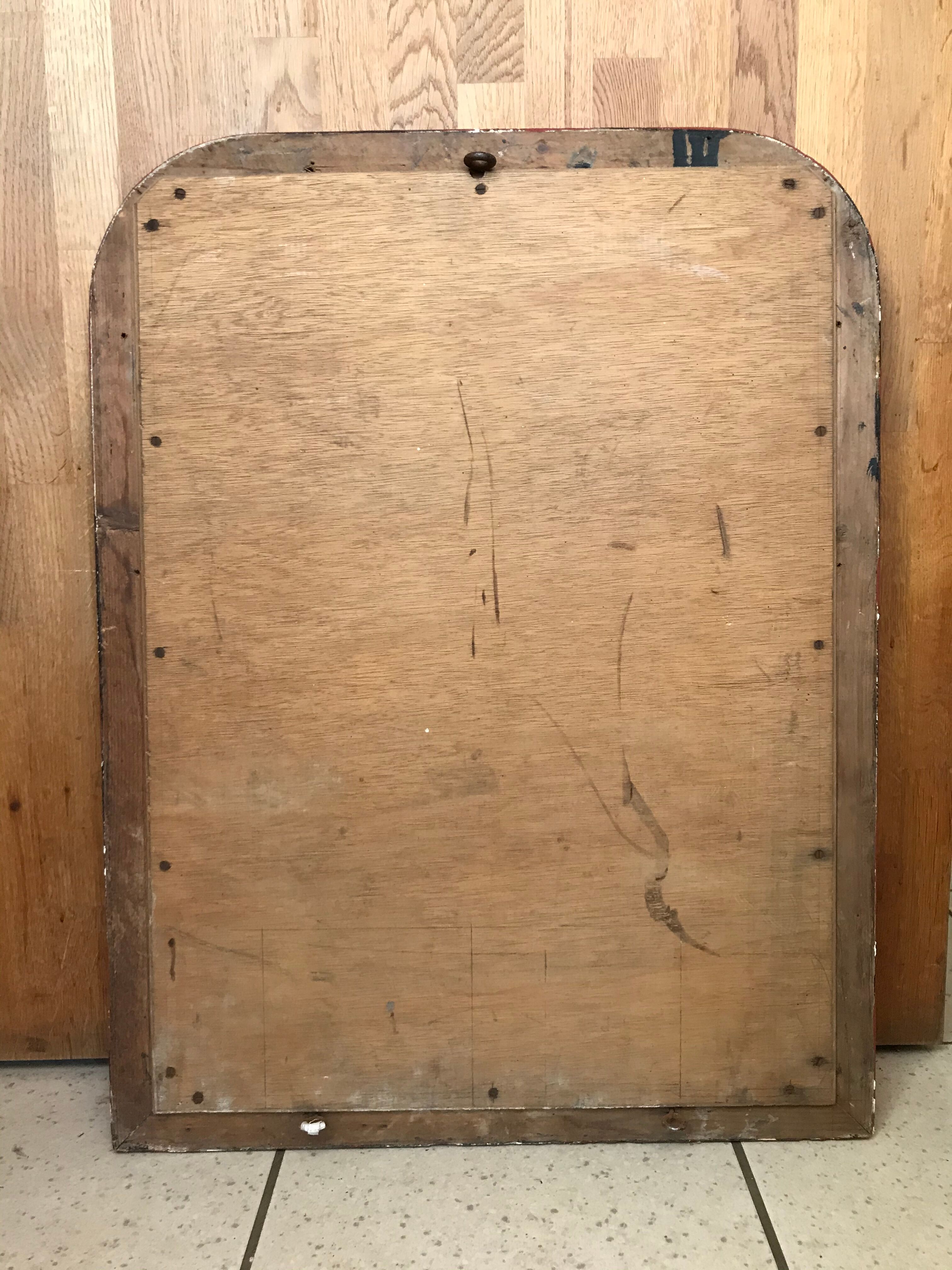 Antique Louis Philippe mirror in wood and plaster with a row of pearls and vintage friezes