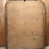 Ancien miroir Louis Philippe bois & plâtre rang de perles + frises vintage