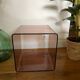 Vintage smoked plexiglass cube by Miche Dumas for Roche Bobois 70.