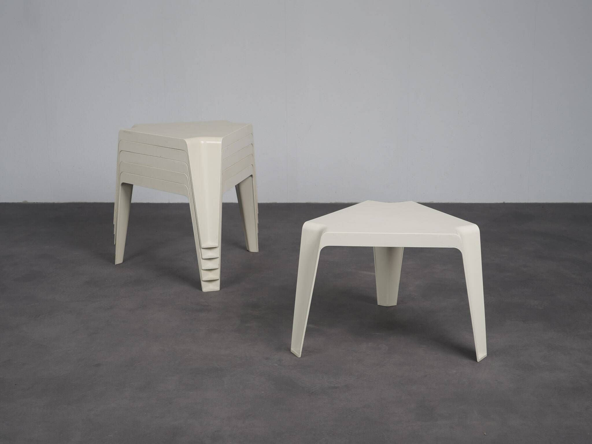 Set of 6 modular tables by Helmut Bätzner for Bofinger, Germany, 1970s