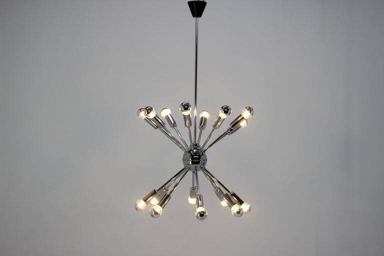Chrome Pendant of the Space Age, Mid-Century, Sputnik, 1980s
