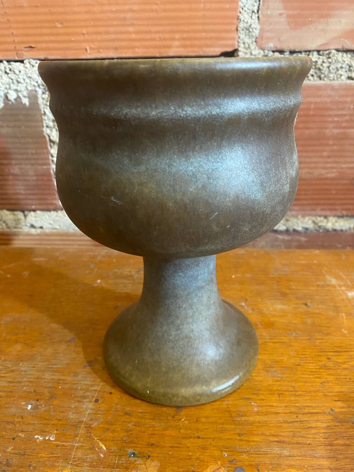 Chalice tankard antique strehla grey stoneware gdr germany vintage