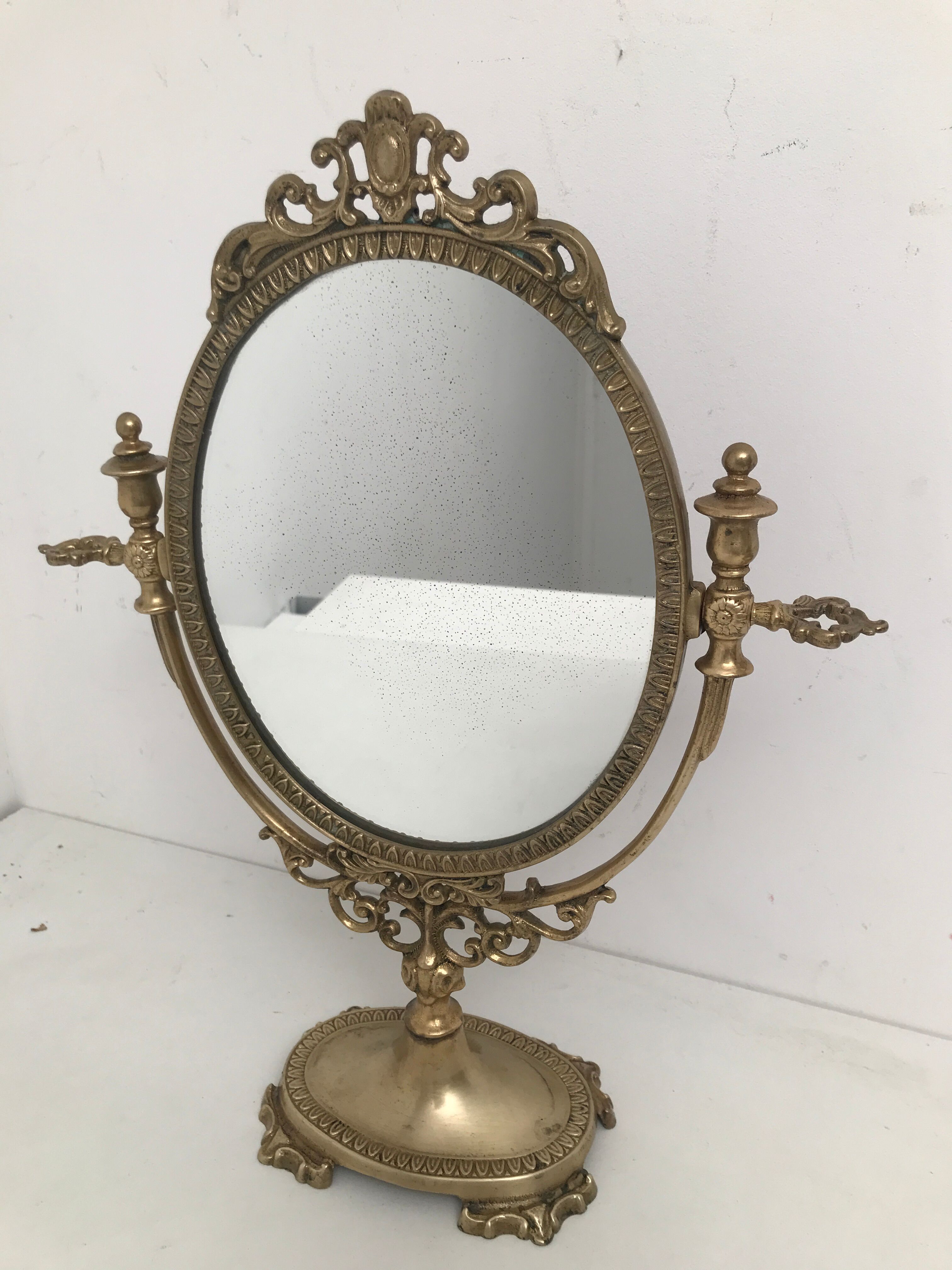 Brass psyche mirror