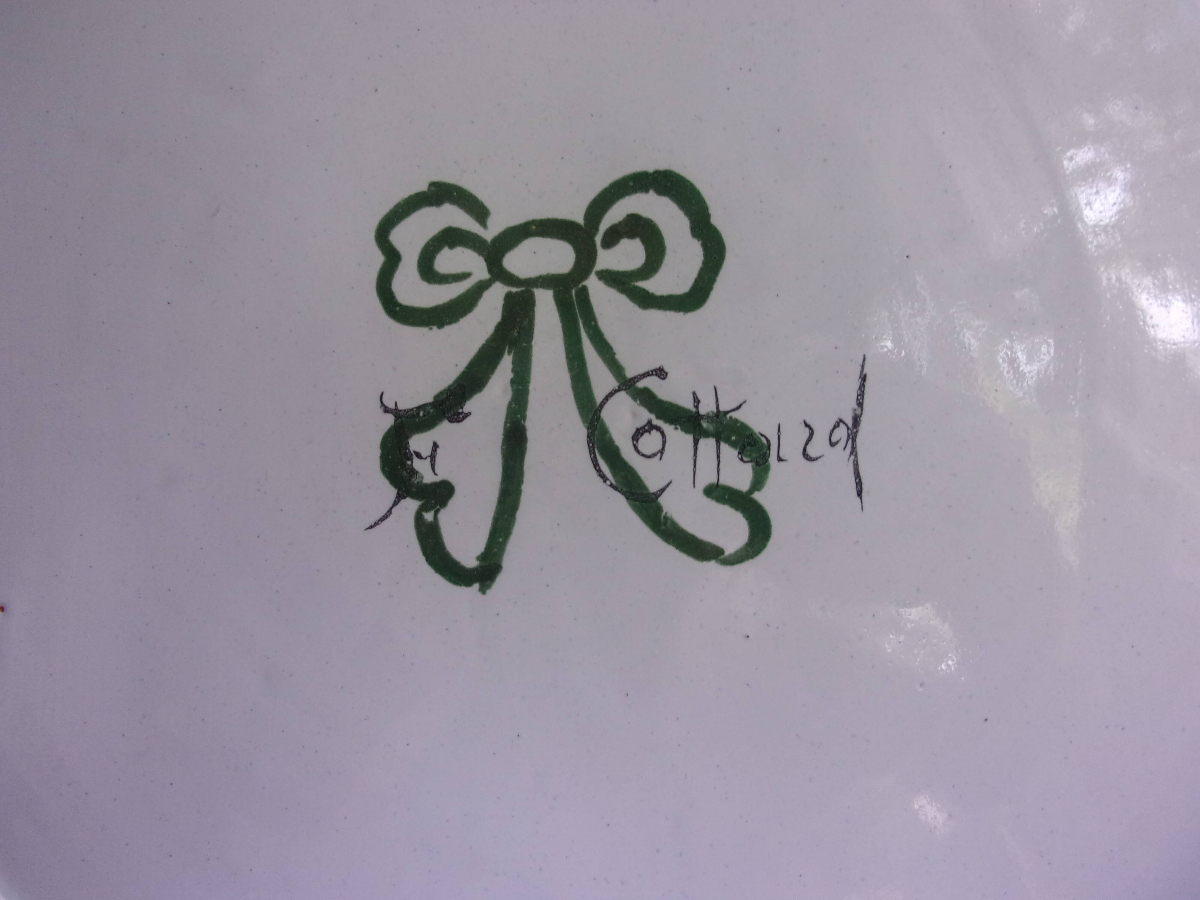 Nevers earthenware dessert dish