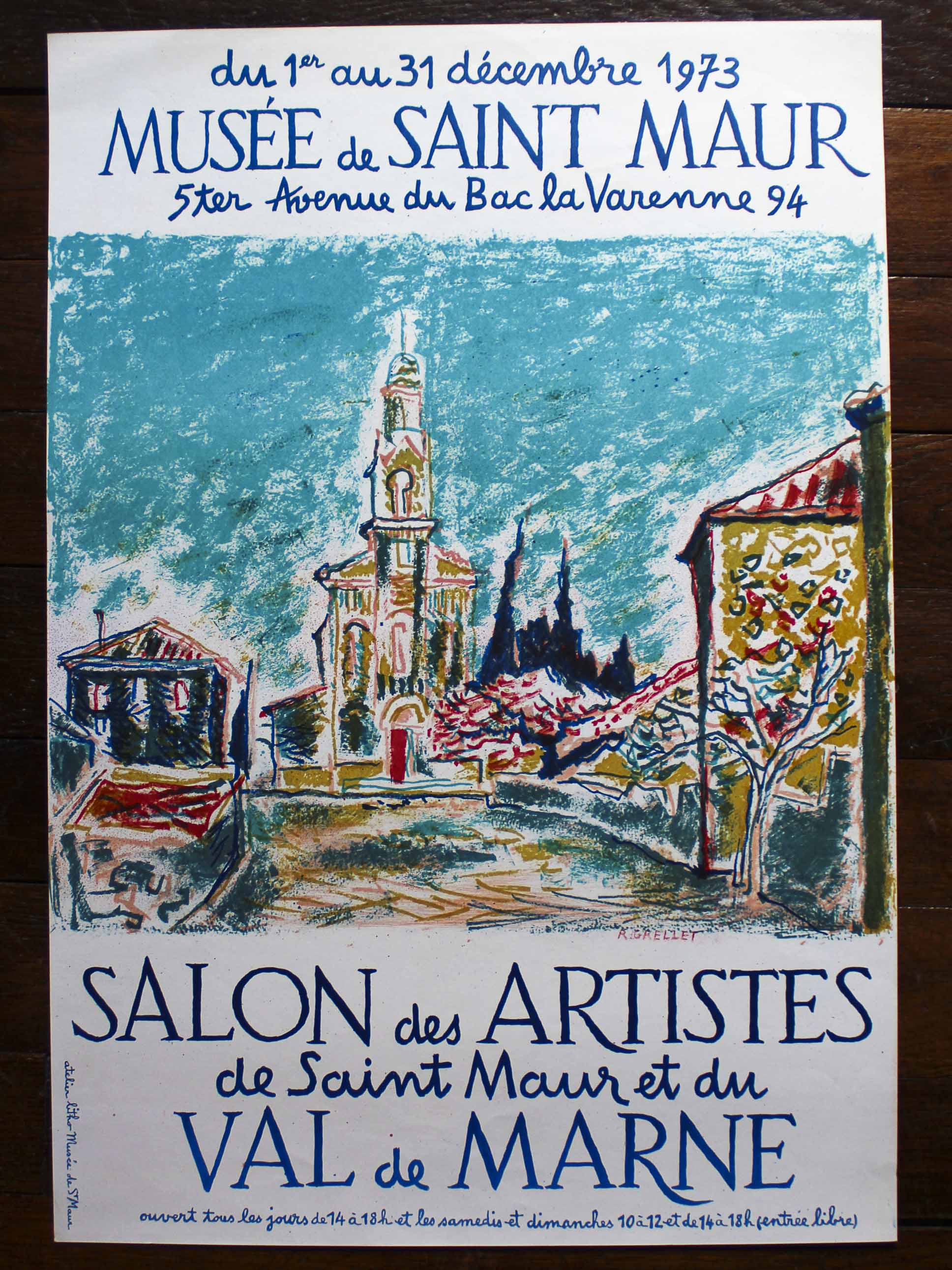 Poster Salon des artistes de St Maur et du Val de Marne 1973