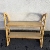 Vintage rattan wall shelf