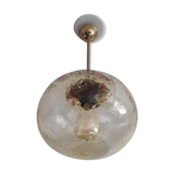 Vintage suspension globe in amber glass