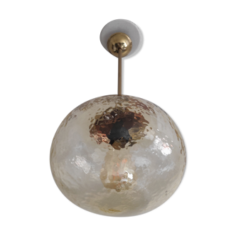Vintage suspension globe in amber glass