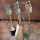 Fireplace accessory set brass