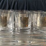 6 crystal whiskey glasses from Sèvres Prévost, Captain, Marshal, Boutelier, Fauconnier and Veneur