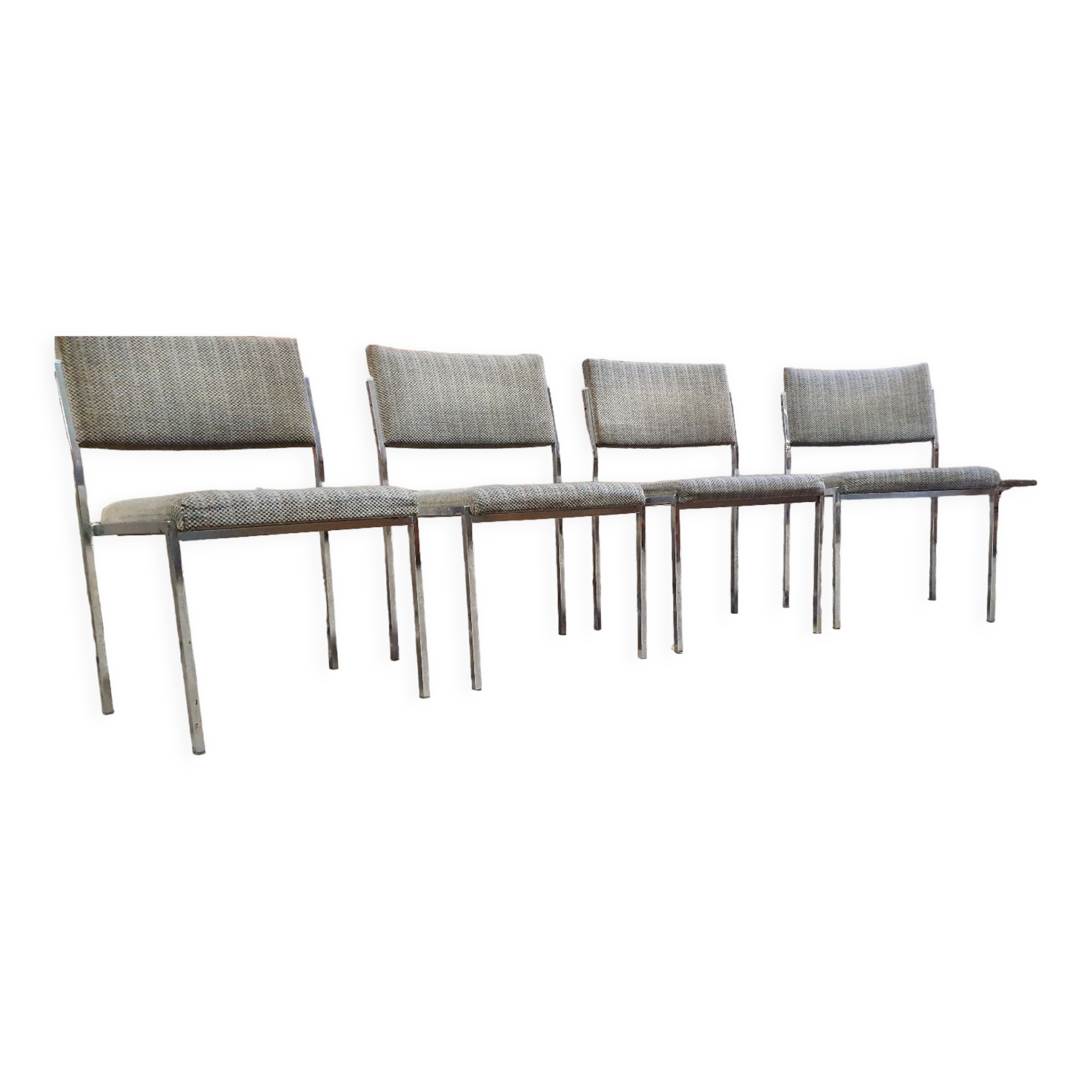 Set of four vintage armchair chairs