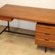 Vintage mahogany desk by Pierre Guariche edition Minvielle, 1960