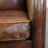 Sheep leather armchair with character