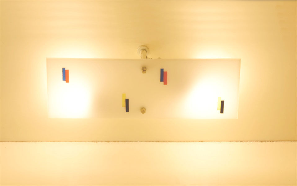 Mid-century decorated sideboard with internal lighting by Società Italiana Compensati Curvati