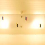 Mid-century decorated sideboard with internal lighting by Società Italiana Compensati Curvati