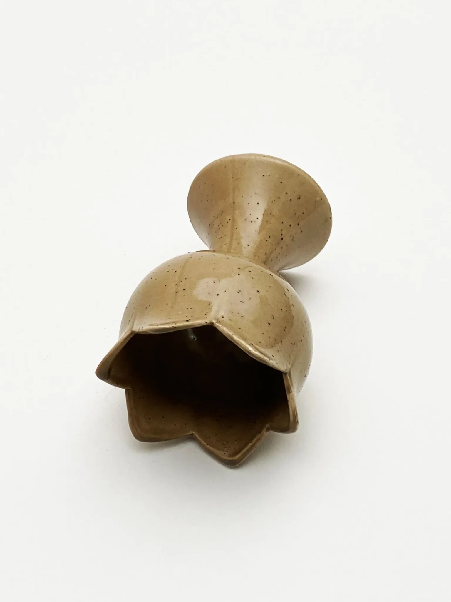 Bougeoir tulipe en grès
