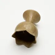 Tulip candle holder in stoneware