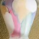Vase arlequin couleurs pastels murano