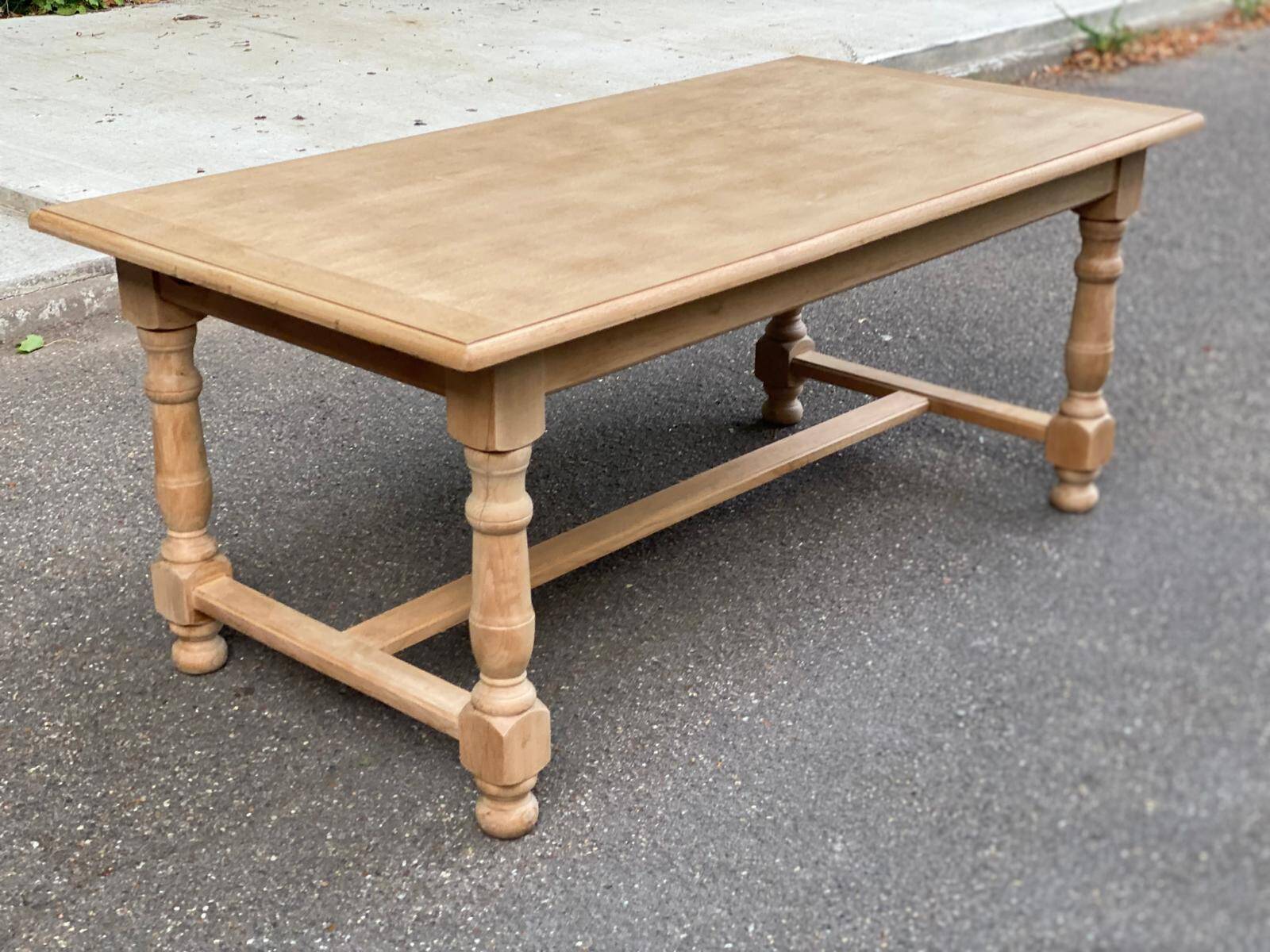 Table à manger de ferme extensible rénovée en bois 260cm