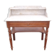 Pitch pine and marble dressing table