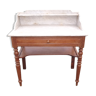 Pitch pine and marble dressing table