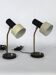 Mid-century Italian adjustable cone table lamps