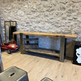 Metal and wood workbench