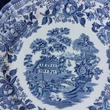 Dish 31 cm blue earthenware with Churchill swans England Staffordshire