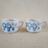 Set of 2 cups and an sugar bowl in iron earth