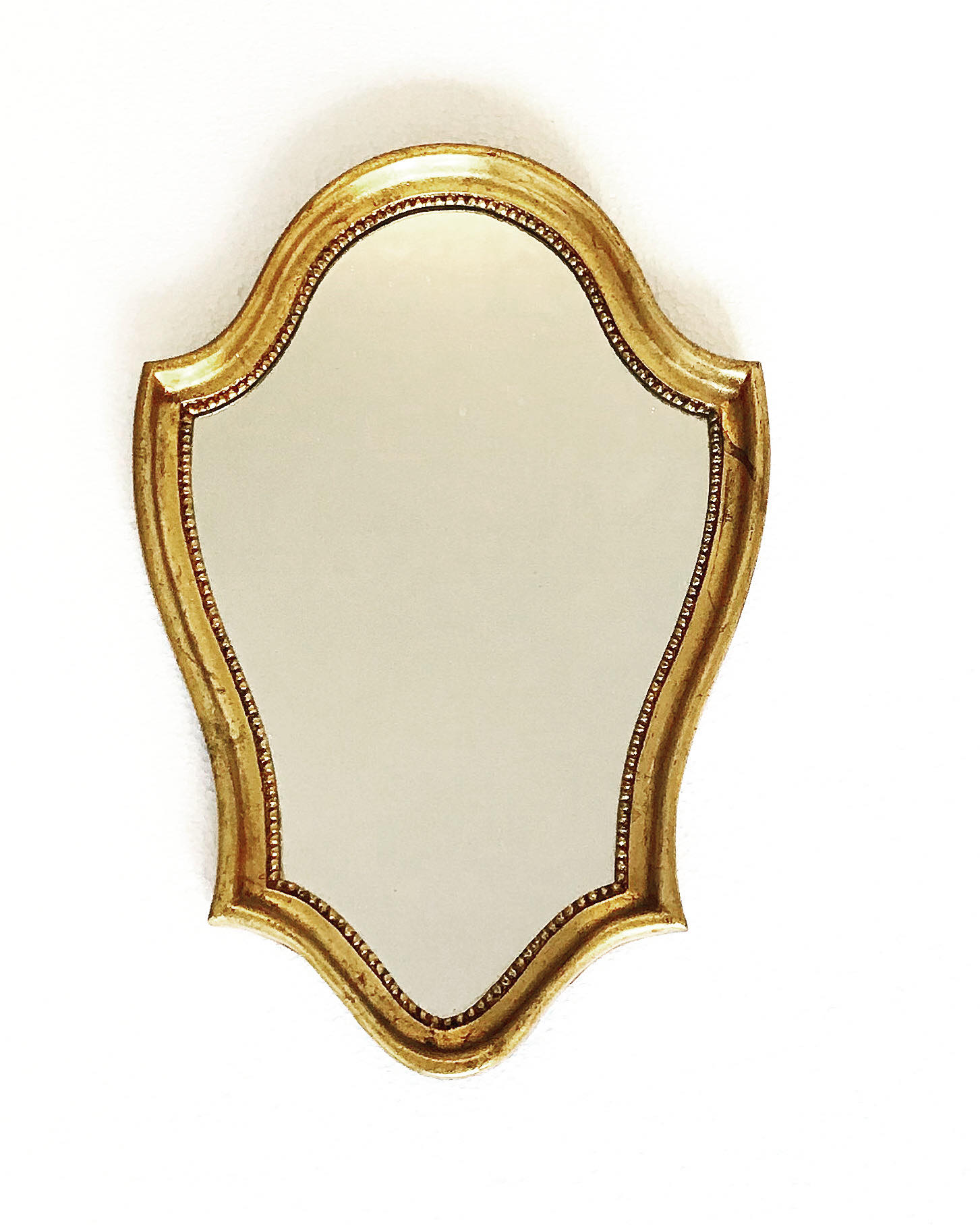 Old gold molded mirror 15,5x39,5cm