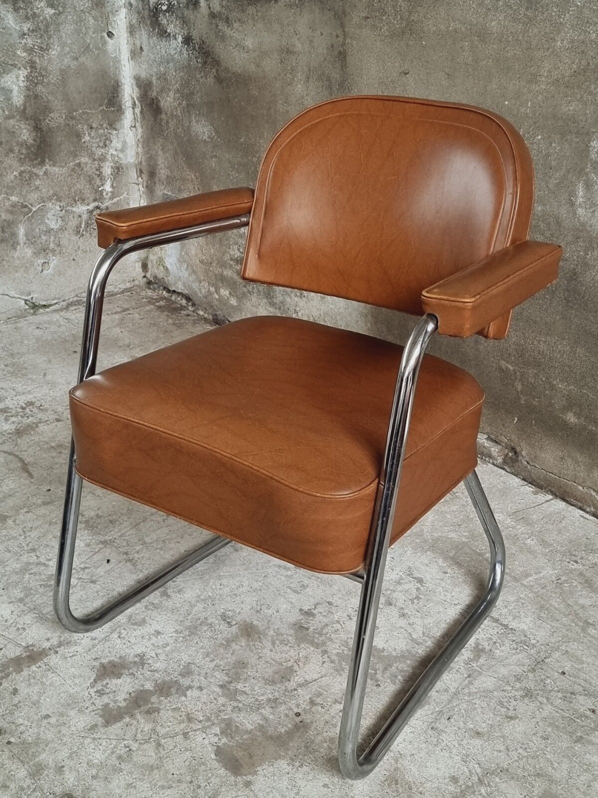 Vintage chair office chair armchair mocha brown