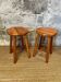 2 tabourets en pin vintage années 80