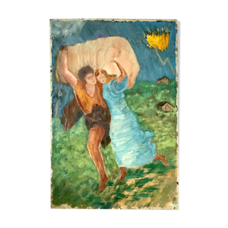 Painting on panel