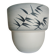 Paul MILLET in Sèvres - White & grey-blue vase - Black painted foliage