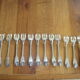 12 forks with cake christofle model shell
