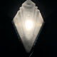 Art Deco style wall lamp in brass and pressed molded glass. Year 60