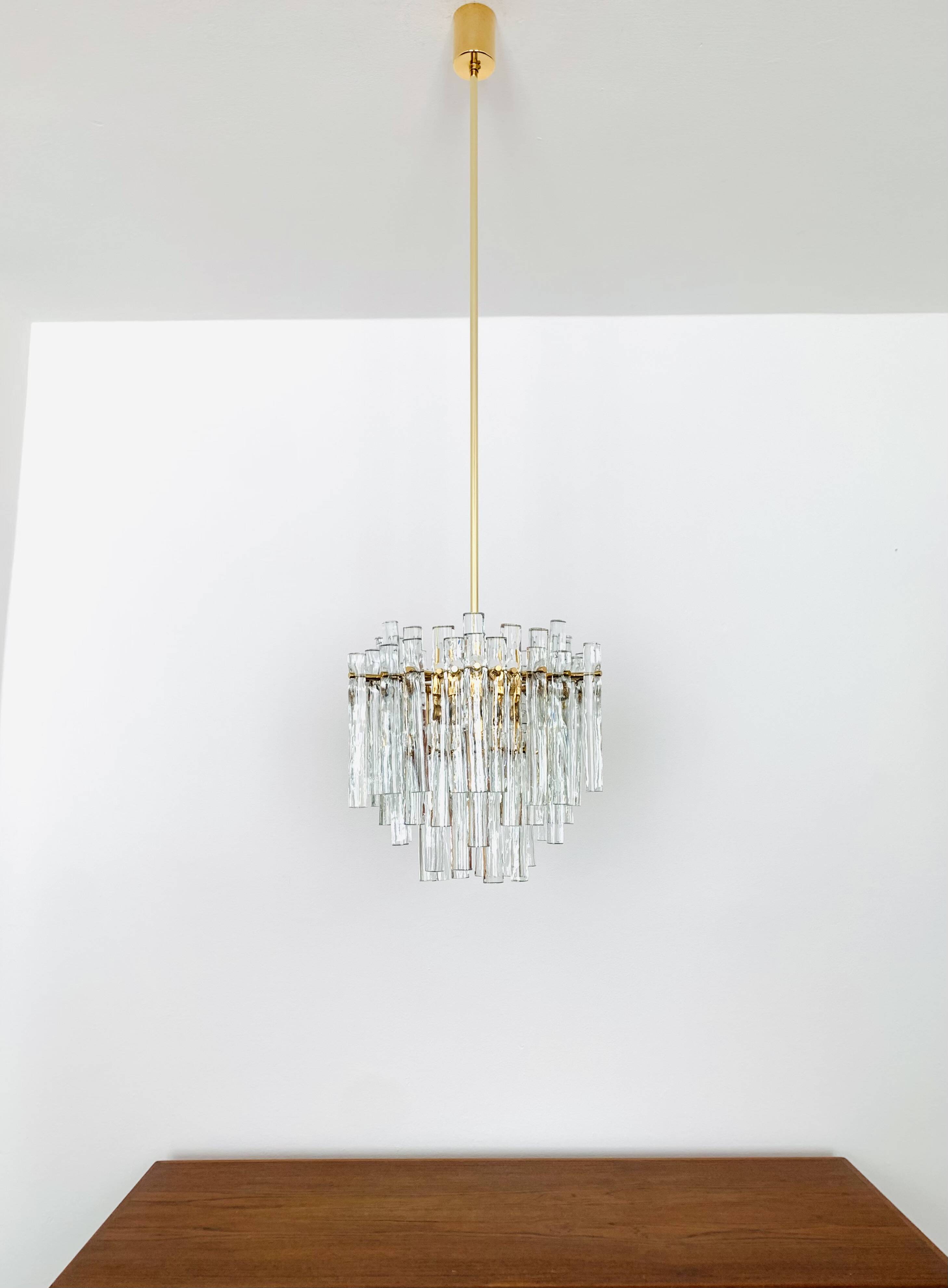 Crystal Glass Chandelier by Kinkeldey