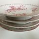 Set of 4 plates raised Sarreguemines land railway 19th décor Vega