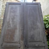 paire de grande portes en bois anciennes