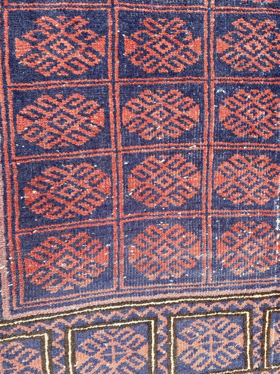 Vintage carpet turkmen belutch afghan 81x123 cm