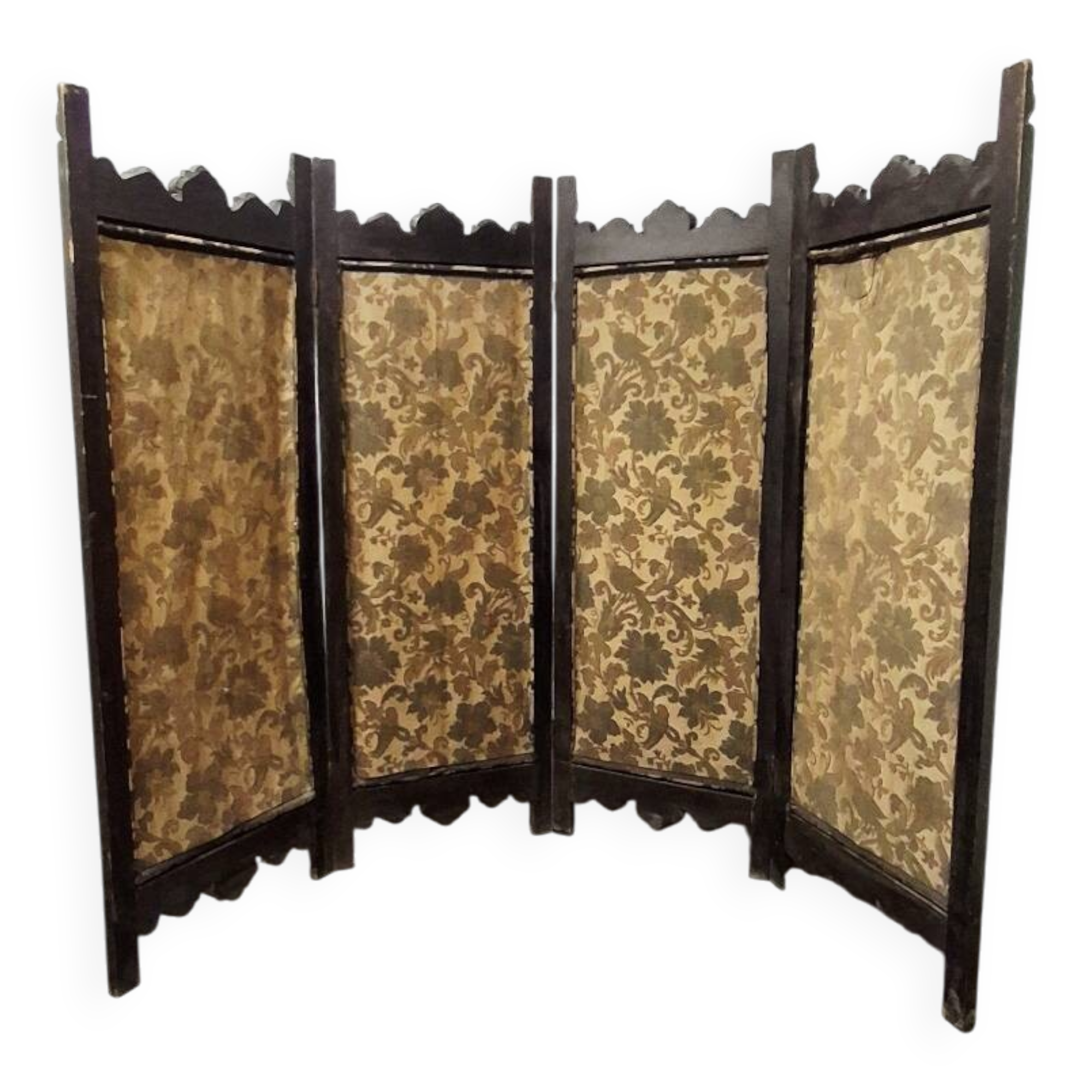 Antique Hand-Carved Wooden Room Divider